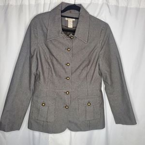 Fylo Gray Button Up Blazer Jacket Size 10
